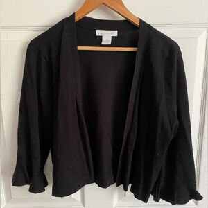 Keren Hart Bolero Cropped Cardigan in Black Size XL
